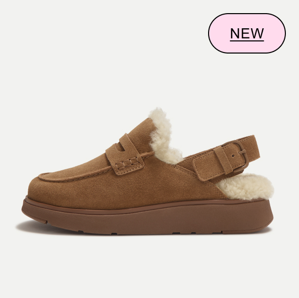 GEN-FF Shearling Back-Strap Mules - Terracotta