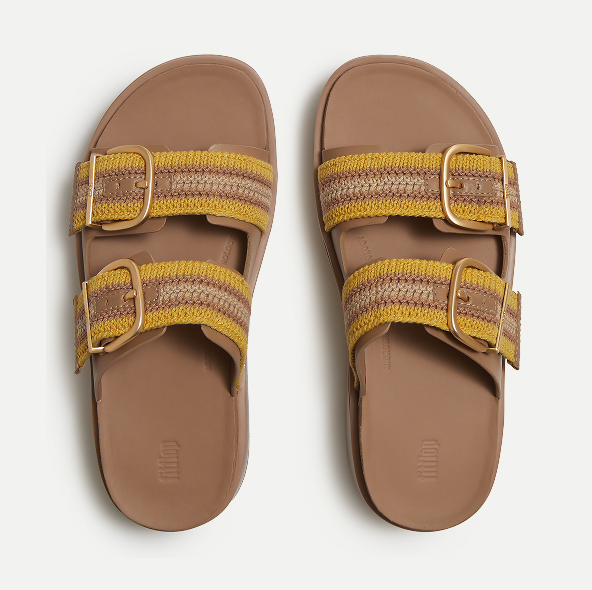 GEN-FF Max Buckle Stripe-Webbing Two-Bar Slides