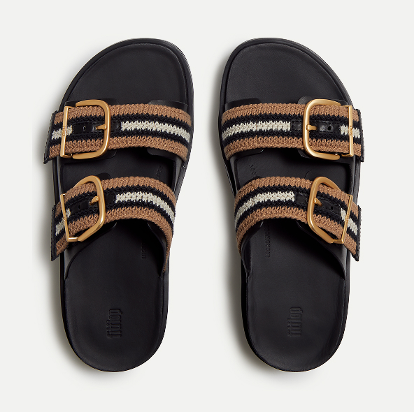 GEN-FF Max Buckle Stripe-Webbing Two-Bar Slides