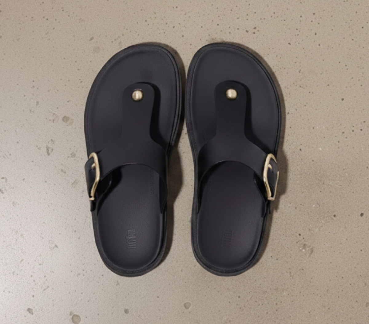 GEN-FF Buckle Leather Toe-Post Sandals
