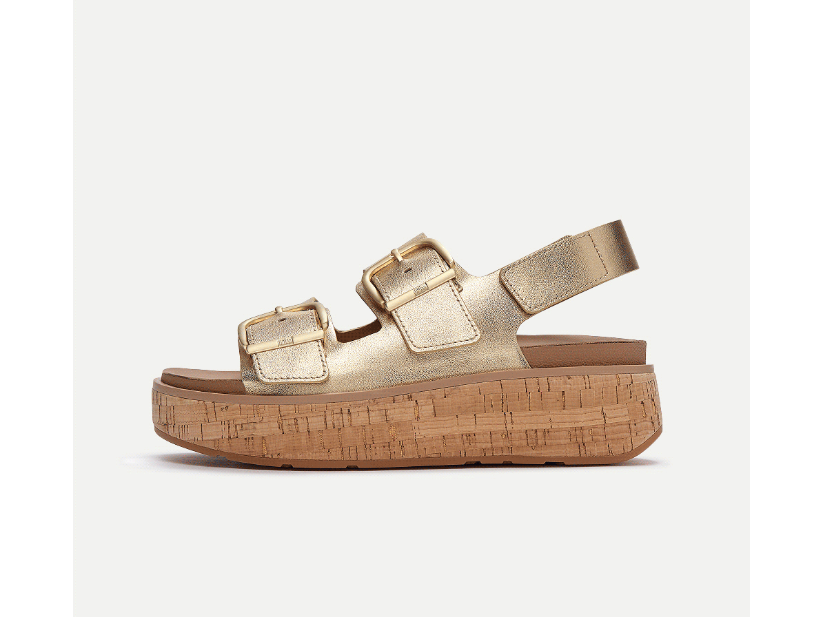 GEN-FF Max Buckle Leather/Cork Back-Strap Sandals