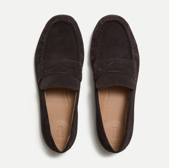 DELICATO Suede Loafers - Brown Mix