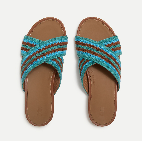 GRACIE Stripe-Webbing Cross Slides