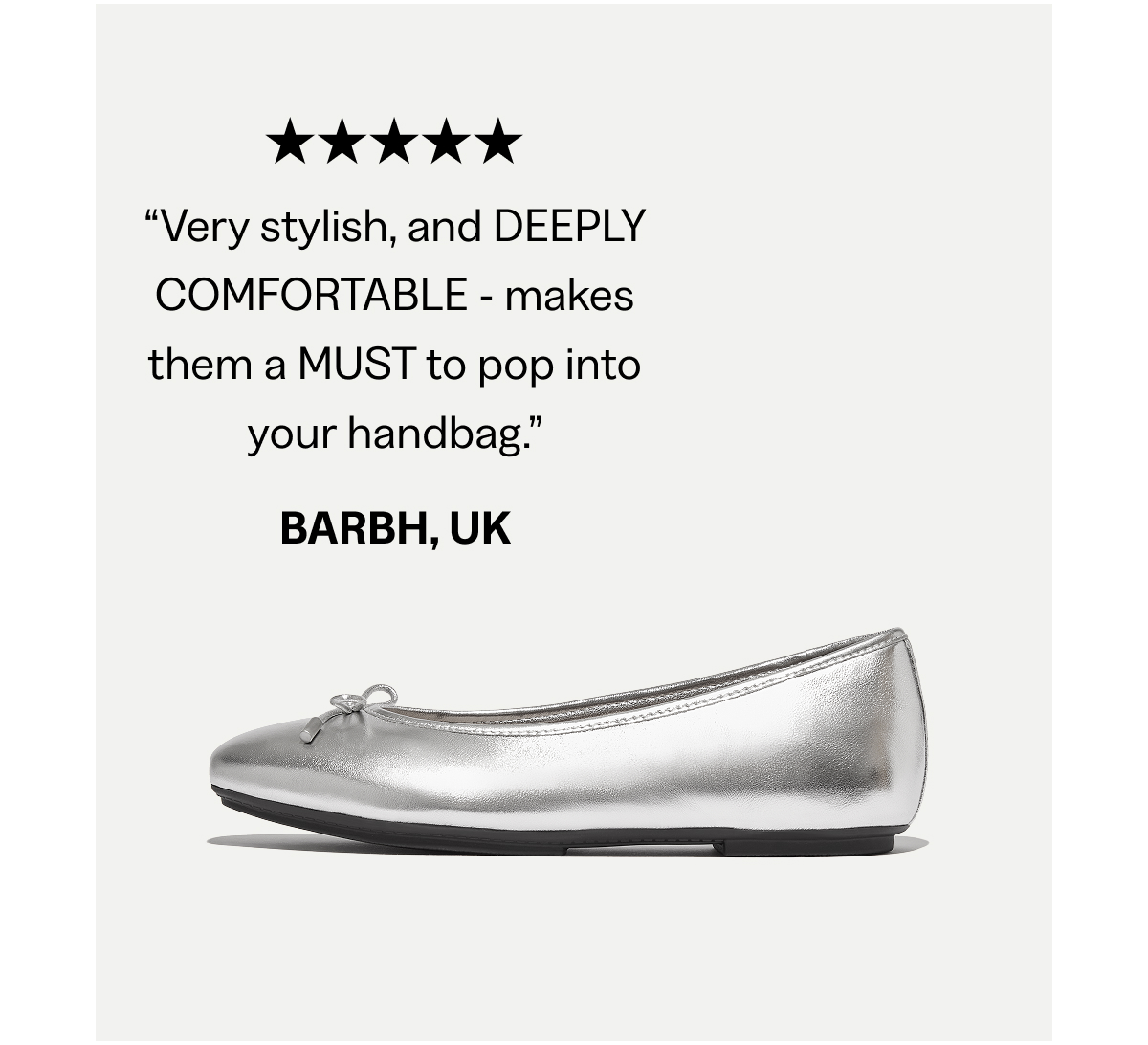 DELICATO Bow Soft Metallic-Leather Ballerinas Image