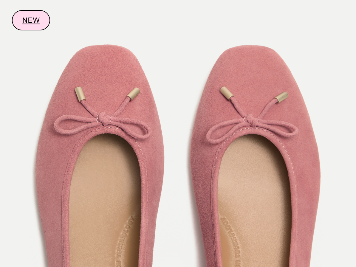 DELICATO Bow Suede Ballerinas