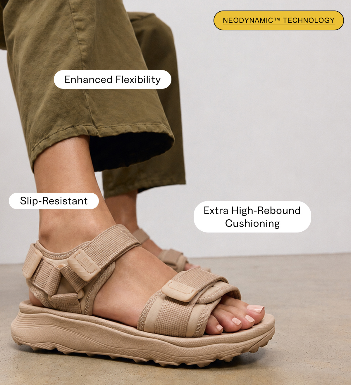 NEO-D-HYKER Water-Resistant Walking Sandals Latte Beige