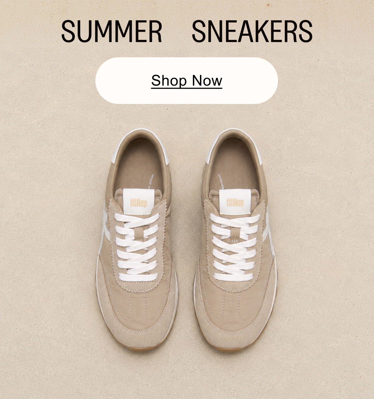 RETRO-Q Fabric/Suede Trainers - Cappuccino