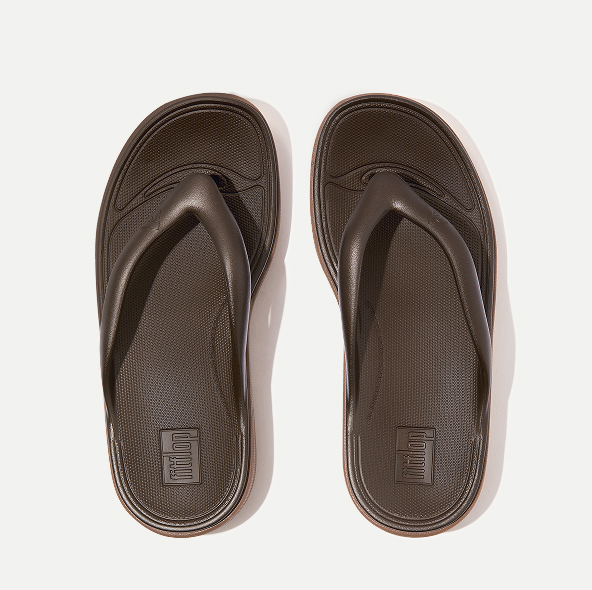 RELIEFF Metallic Recovery Toe-Thongs Sandals Bronze Image
