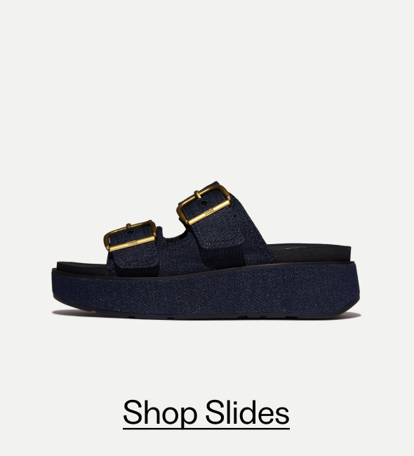 GEN-FF Max Buckle Two-Bar Denim Slides
