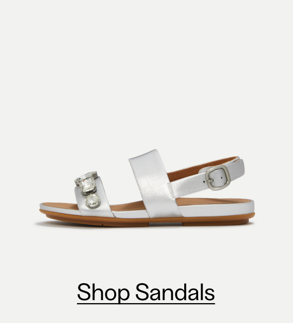 GRACIE Ultra-Jewel Metallic-Leather Back-Strap Sandals - Silver