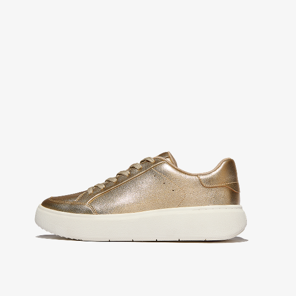 RTG Metallic-Leather Sneakers Platino Image