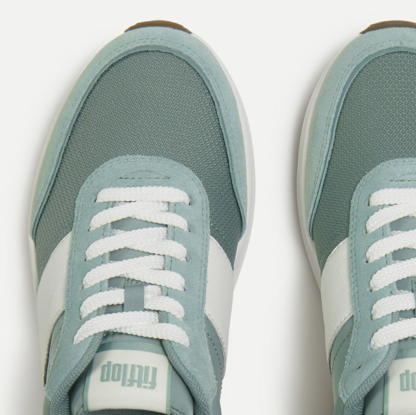 F-MODE Flow Fabric/Suede Sneakers Sage