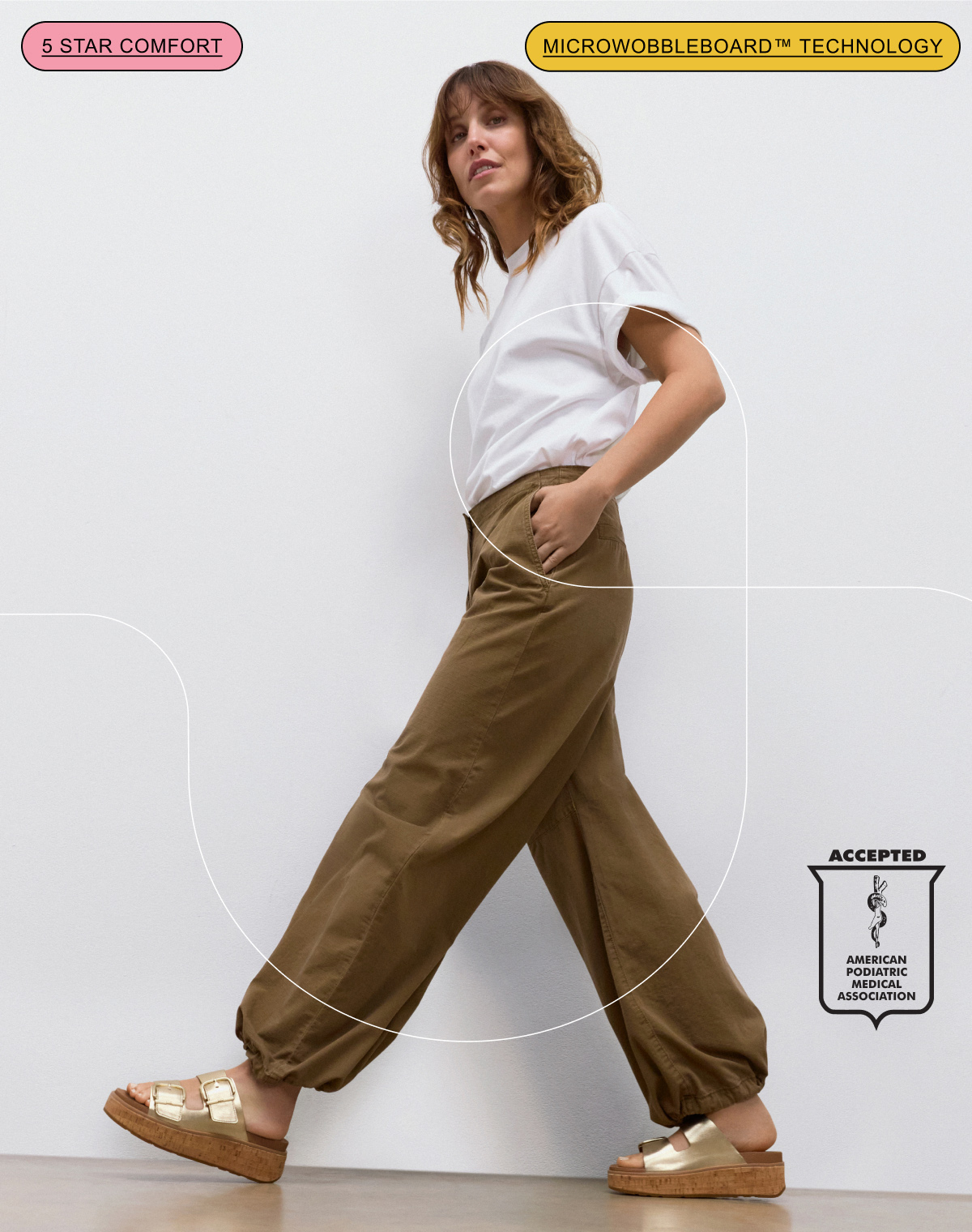 GEN-FF Max Buckle Metallic-Leather/Cork Two-Bar Slides