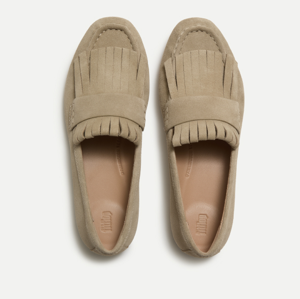 DELICATO Suede Loafers - Cappuccino