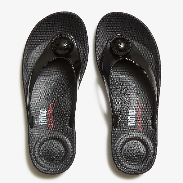 Keith Haring Flip-Flops Black