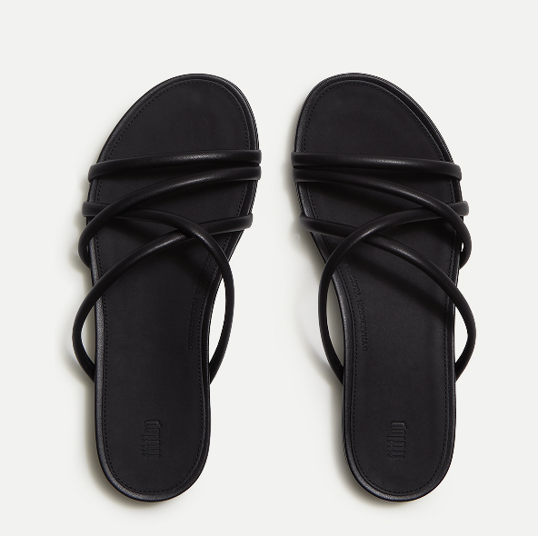 GRACIE Leather Strappy Slides