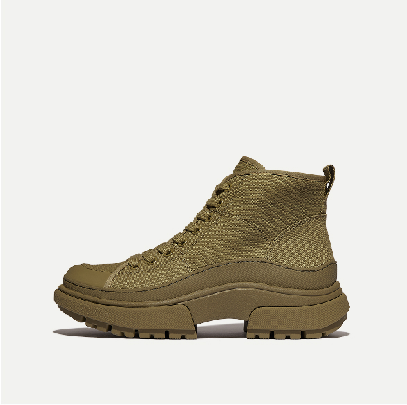 WYLDER Canvas Lace-Up Boots Camo Green