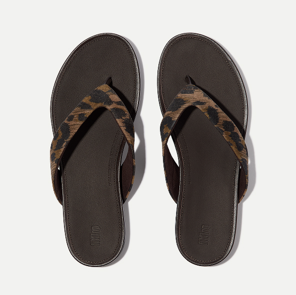 GRACIE Leopard Suede Flip-Flops Image