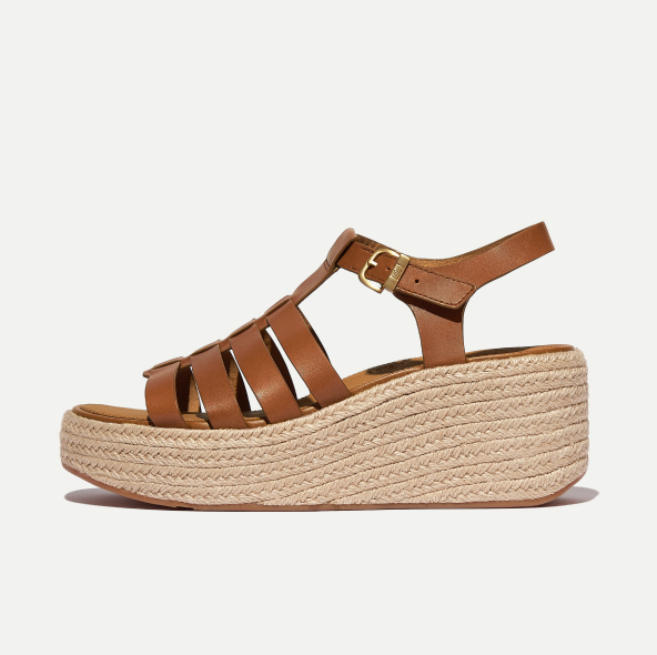 PLATFFORMS Espadrille Leather Fisherman Wedge Sandals Image