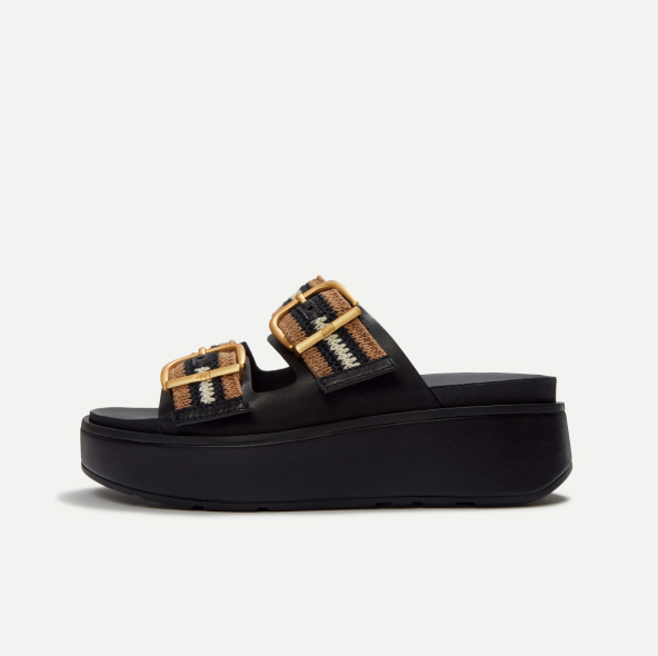 GEN-FF Max Buckle Stripe-Webbing Two-Bar Slides