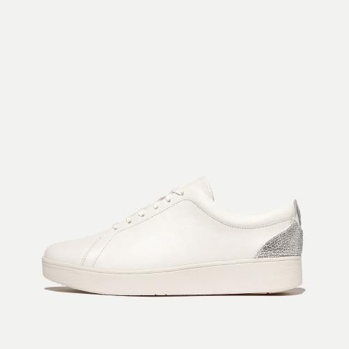 RALLY Crystal-Backtab Leather Sneakers