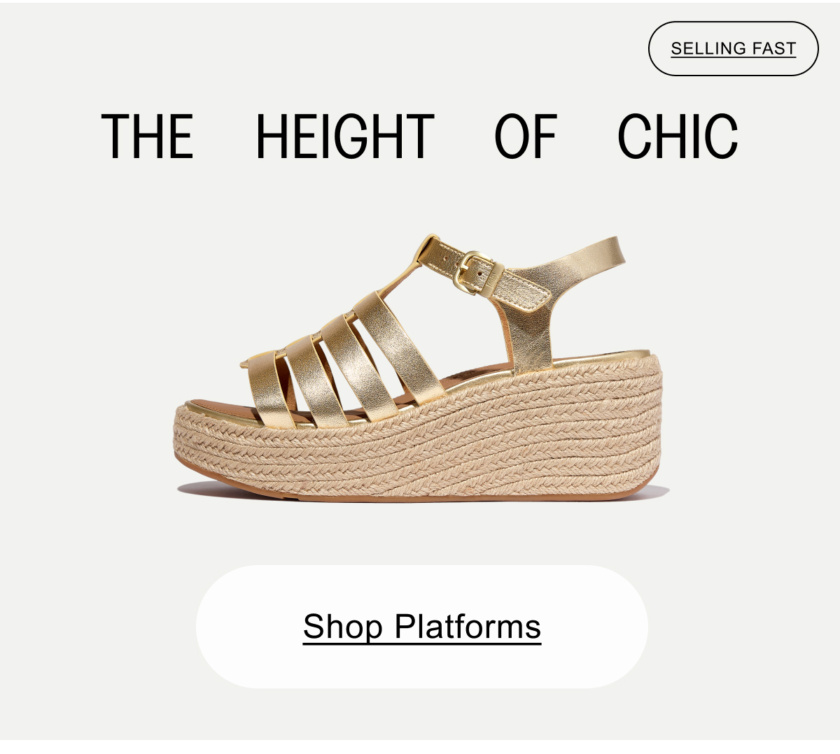 PLATFFORMS Espadrille Metallic-Leather Fisherman Wedge Sandals