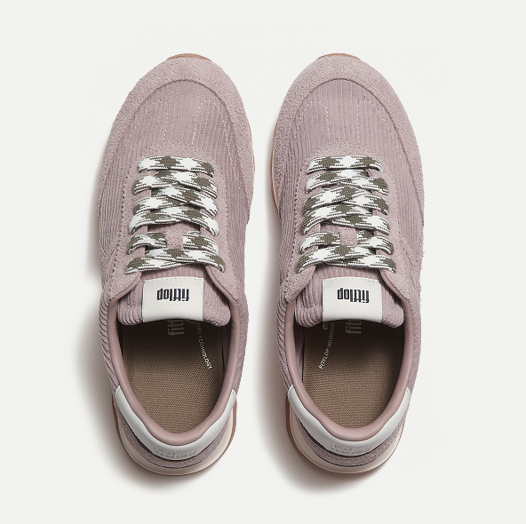 RETRO-Q Suede Trainers - Blush