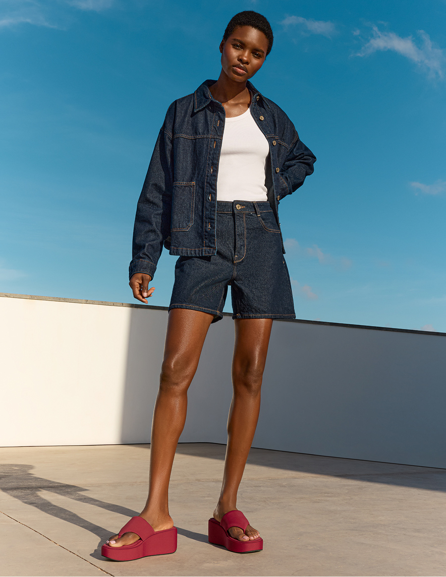 PLATFFORMS Wedge Toe-Post Sandals