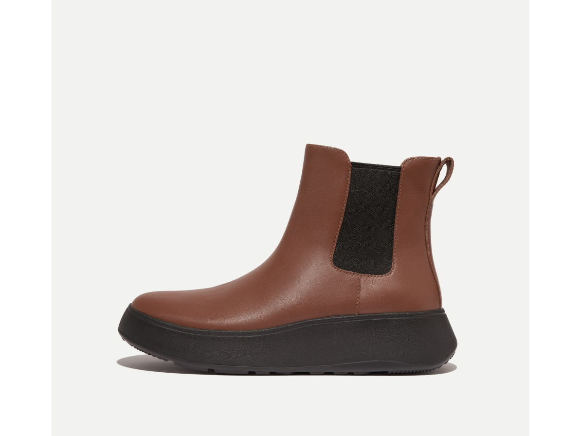 F-Mode Leather Flatform Chelsea Boots Image