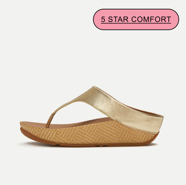 LULU Lux Graphic-Weave Metallic-Leather Toe-Post Sandals Platino