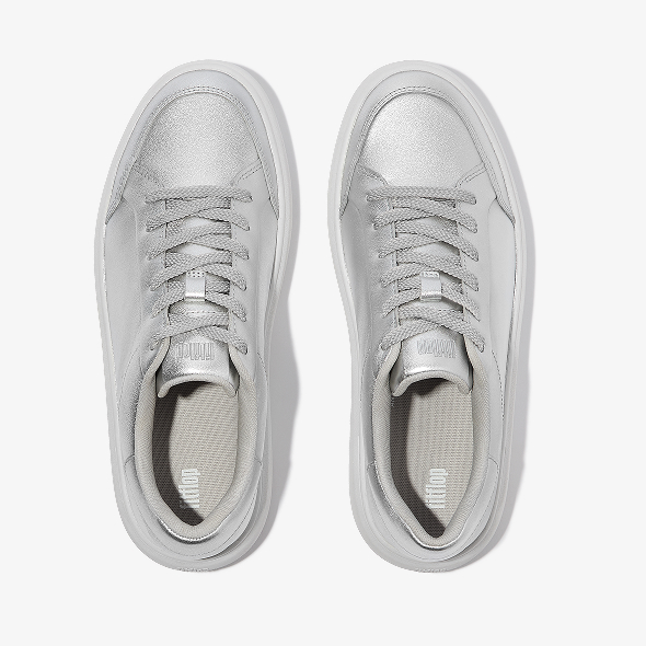 RTG Leather/Suede Trainers Silver Image