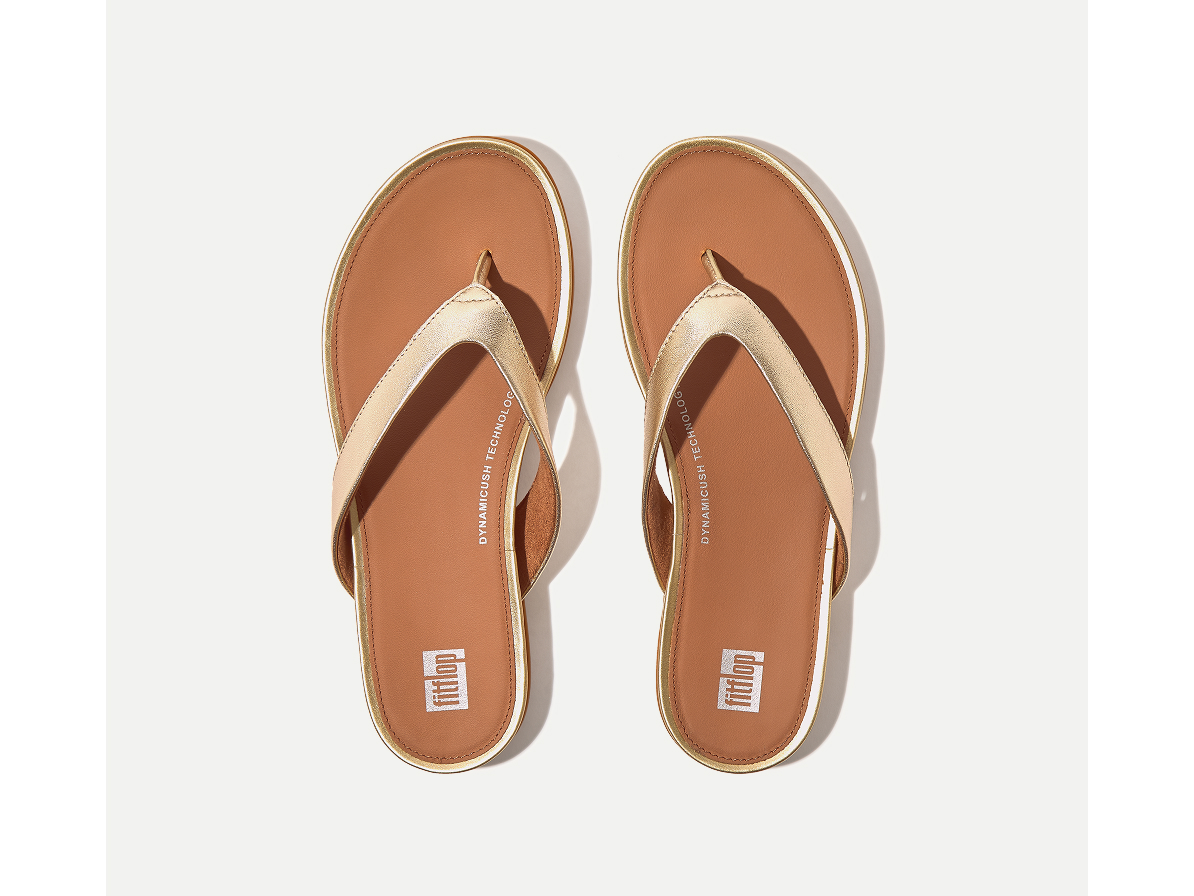 GRACIE Metallic Leather Flip-Flops Image