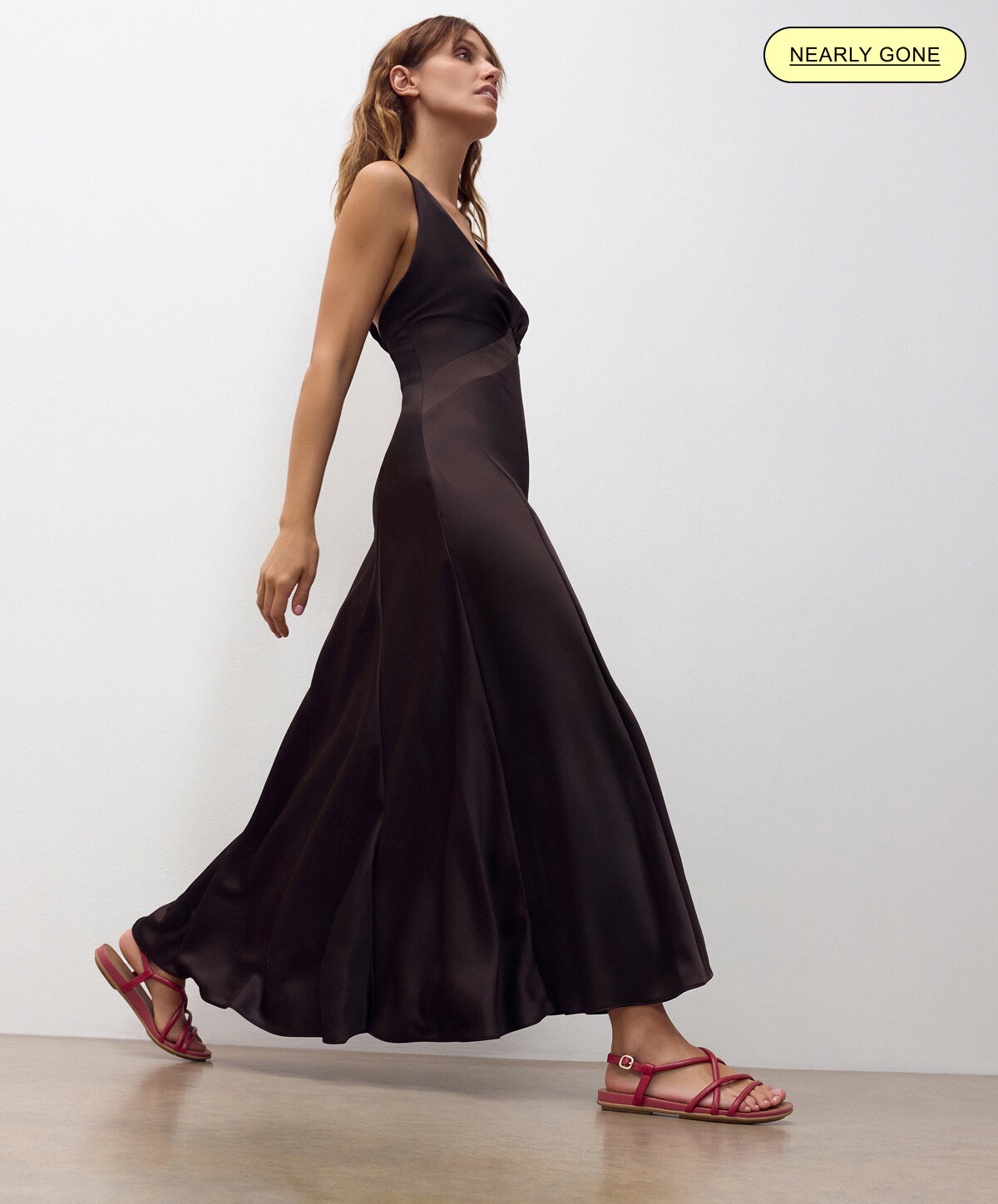 GRACIE Leather Strappy Back-Strap Sandals