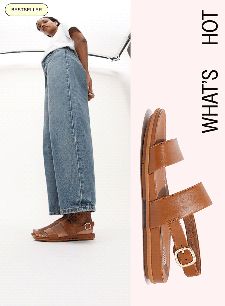 GRACIE Leather Back-Strap Sandals Light Tan