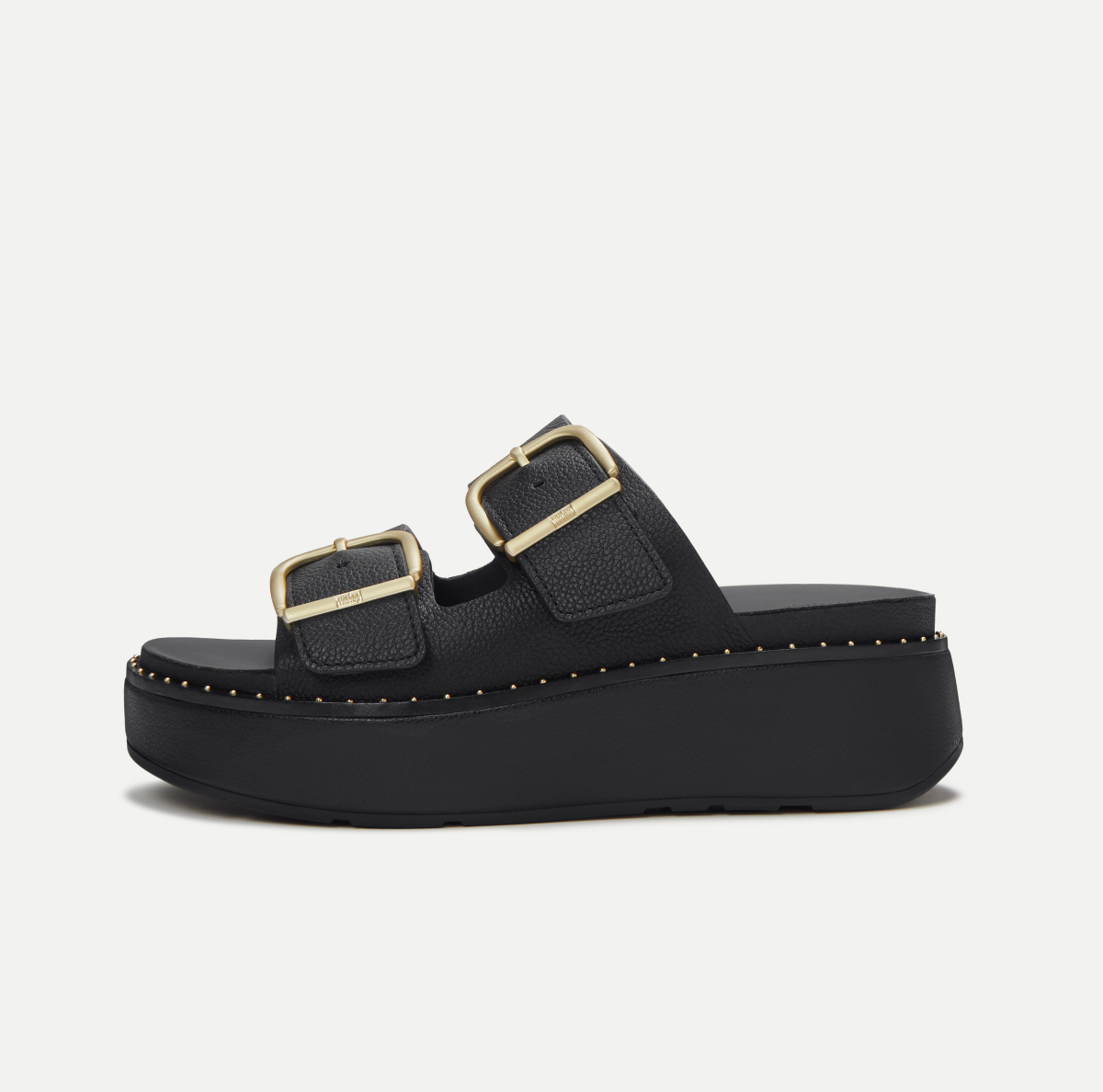 GEN-FF Max Buckle Tumbled-Leather Two-Bar Slides