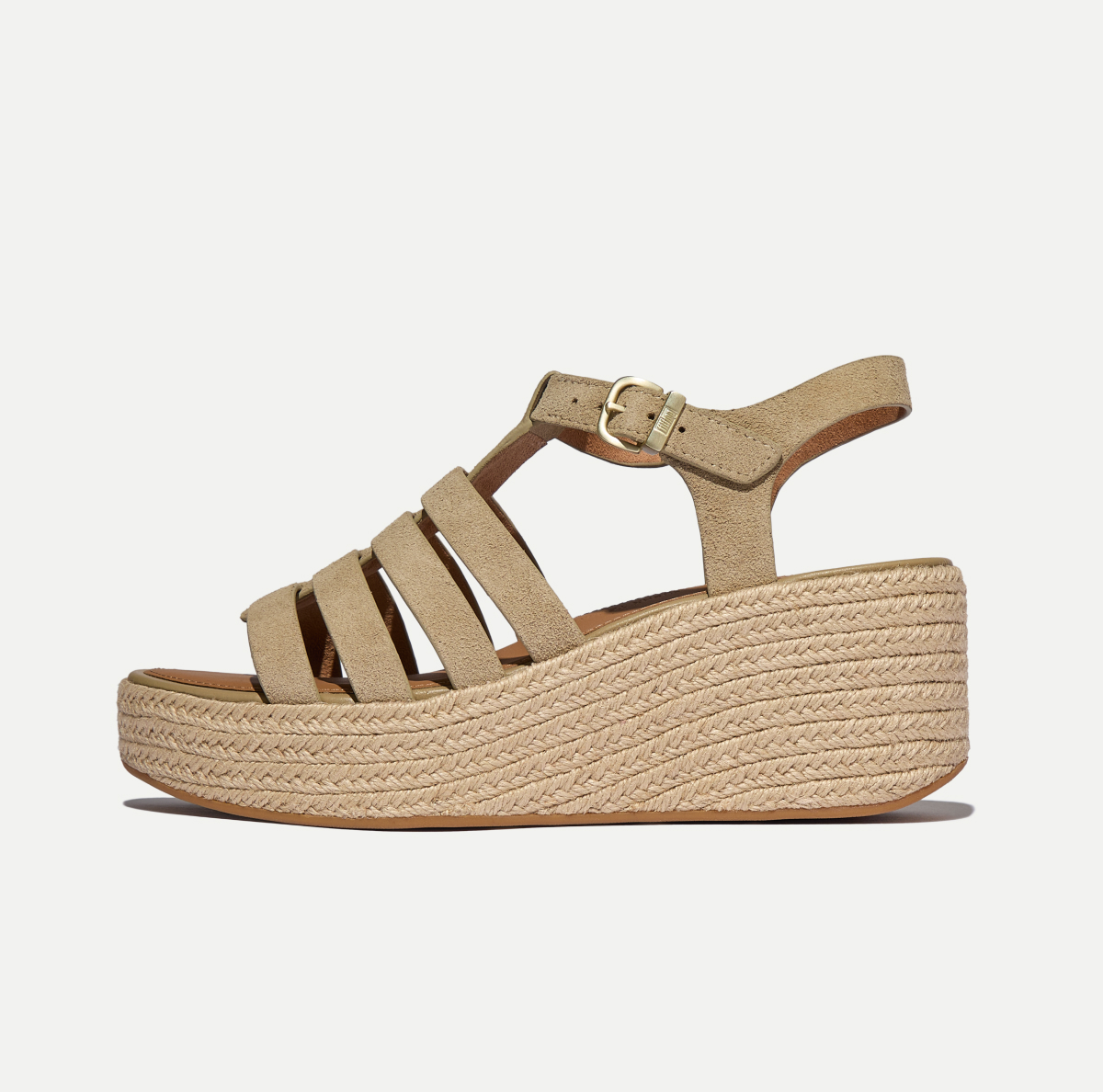 PLATFFORMS Espadrille Suede Fisherman Wedge Sandals