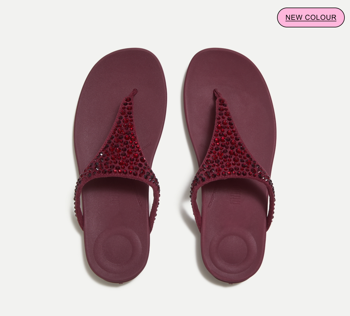 SOLAY Toe-Post Sandals - Merlot