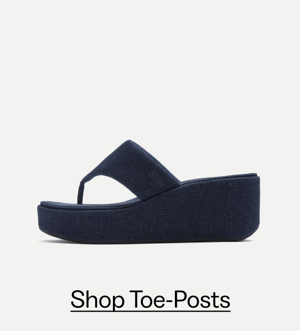 PLATFFORMS Denim Wedge Toe-Post Sandals - Denim