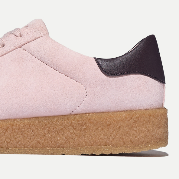 RALLY T-Toe Suede Crepe Sneakers Clay Pink