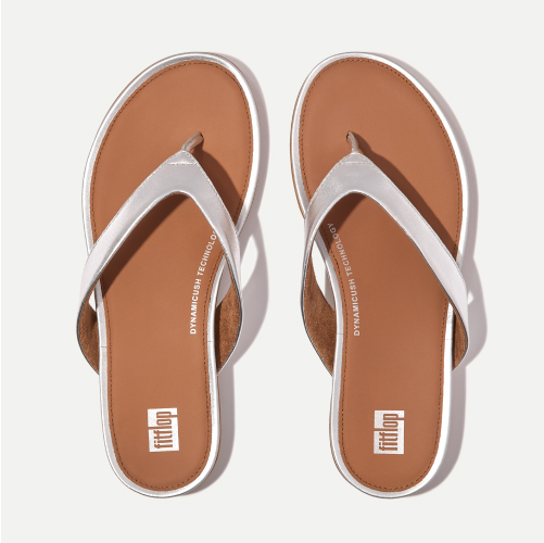 GRACIE Metallic Leather Flip-Flops Image