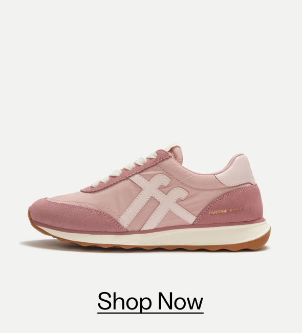 RETRO-Q | PANTONE Suede Trainers Misty Rose