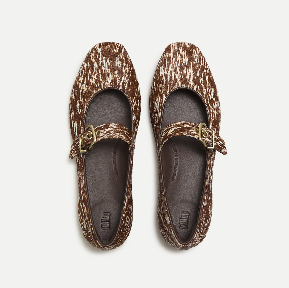 DELICATO Leather Pony-Hair Mary Janes