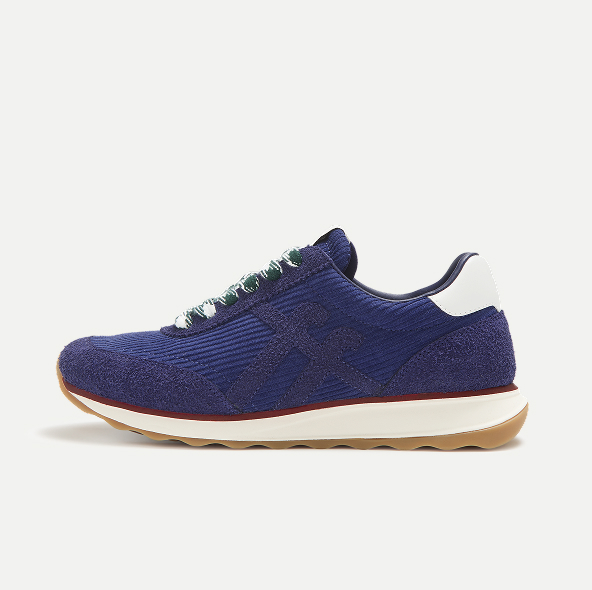 RETRO-Q Suede Trainers - Deep Blue