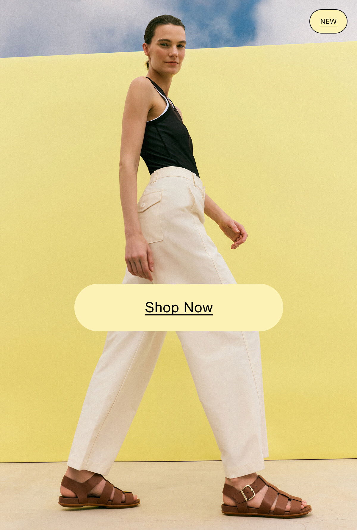 GRACIE Leather Fisherman Sandals Tan