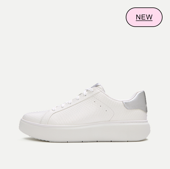 RTG Leather Trainers White/Silver