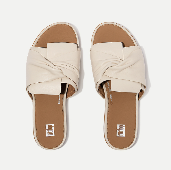 GRACIE Soft-Twist Leather Slides Paris Beige Image