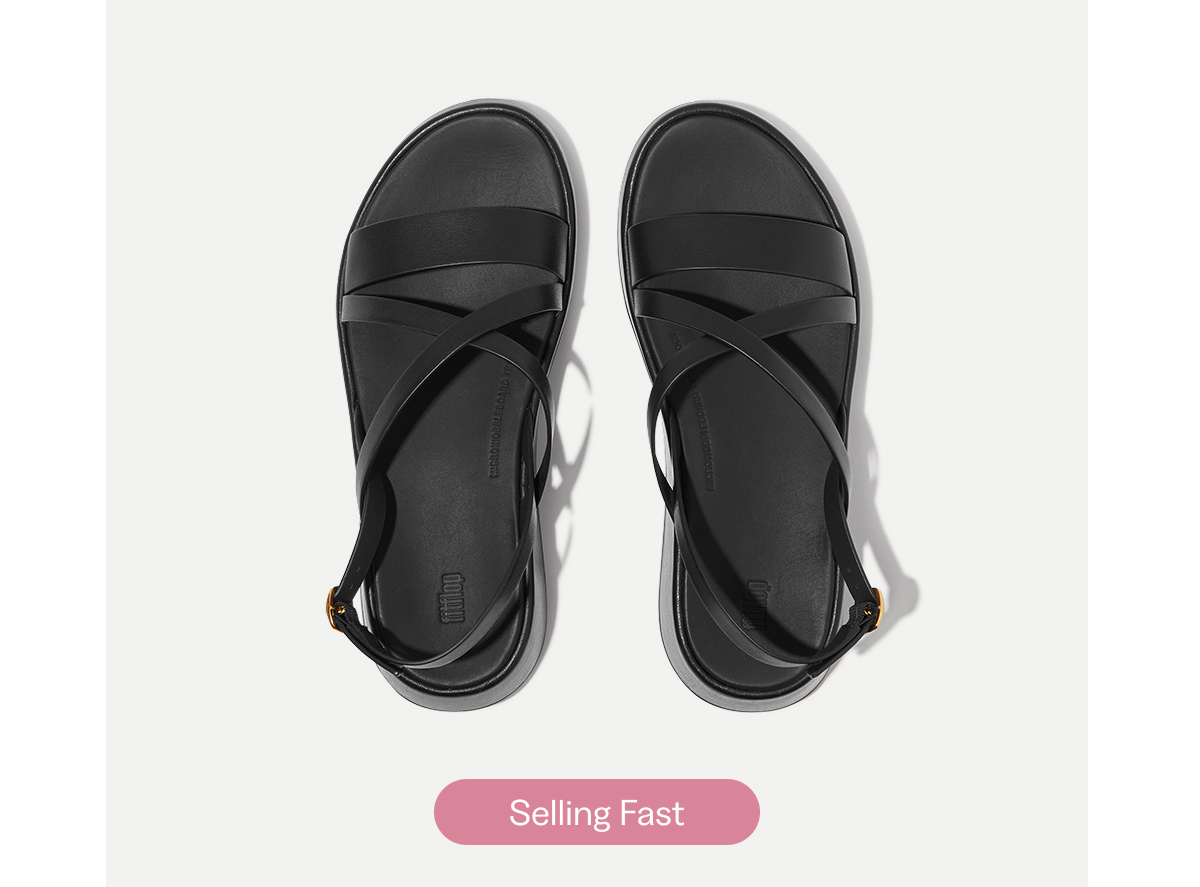 F-MODE Leather Strappy Back-Strap Sandals Image