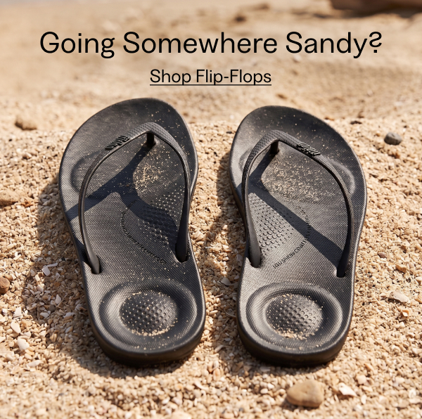 iQUSHION Ergonomic Flip-Flops - Black