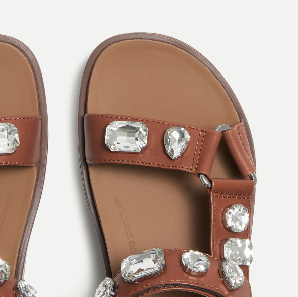 GEN-FF Max Ultra-Jewel Leather Back-Strap Sandals