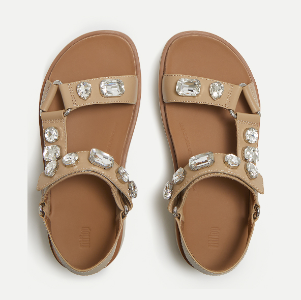 GEN-FF Max Ultra-Jewel Leather Back-Strap Sandals